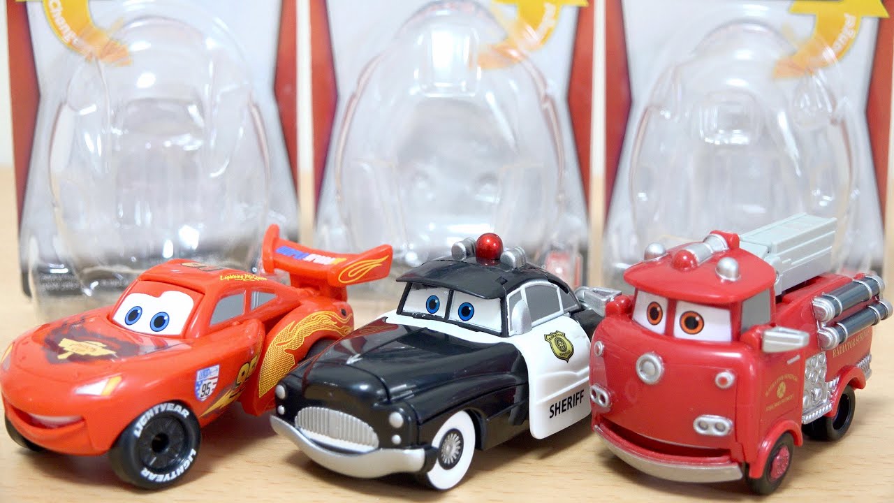 Disney Pixar Cars Egg Stars Lightning McQueen Sheriff Red Egg