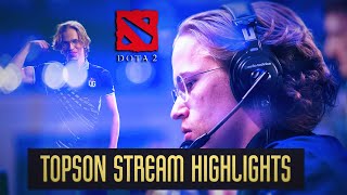 Dota 2 Topson Live Stream Highlights (Funny Moments, Pro Stream)