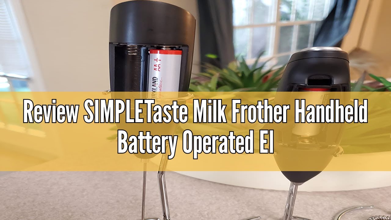 Review SIMPLETaste Milk Frother Handheld Battery Operated Electric Foam