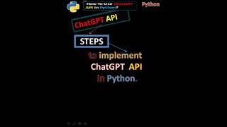 #how to use chatgpt in python#shorts#how to call chatgpt api in python##python chatgpt api tutorial