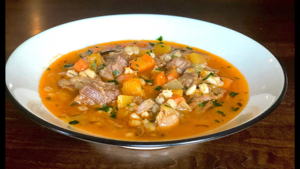 Beef &amp; Barley Soup | Christine Cushing - YouTube