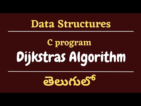 C program for Dijkstras Algorithm - YouTube