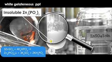 Reaction of potassium phosphate (K2HPO4) and Zinc sulphate (ZnSO4) | K2HPO4+ZnSO4