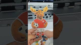 World Cup Paper Fan Cutting with Toyocut digital Cutter #paperdiecutting #digitalprinting