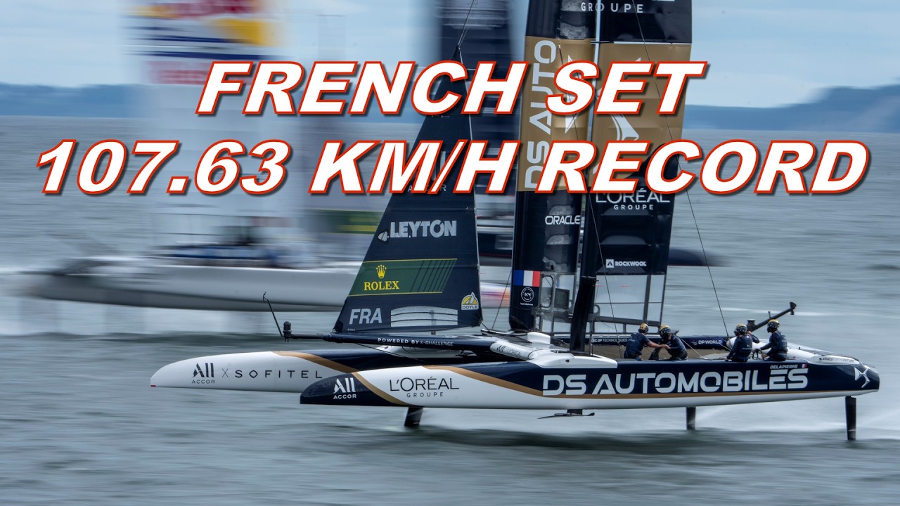 ⁣Speed Freaks in Sassnitz! DS Automobiles SailGP Team France hit 107.63 km/h