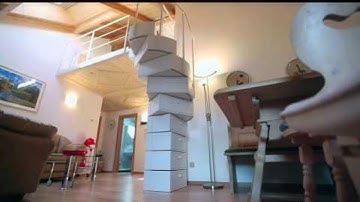 Great Space Saving Ideas | Ingenious Home Designs | new concept of folding spiral staircase | Homes
