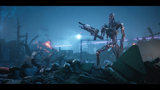 Terminator cyberwalker battle scene video
