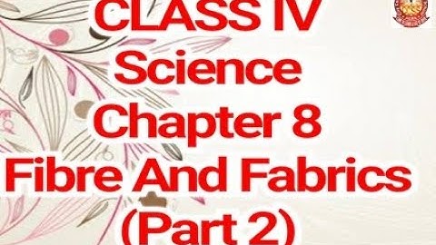 Class IV - Science - Chapter 8 (Part 2)