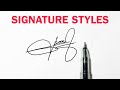 Signature styles for 9 different names  artwart