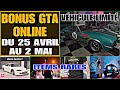 Bonus gta 2 items rares  bonus gta  8 vhicules limits du 25 avril au 2 mai sur gta online