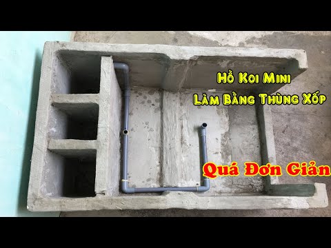 Video Chia sẽ cách làm hồ cá koi mini và ngăn lọc bằng thùng... - youtube