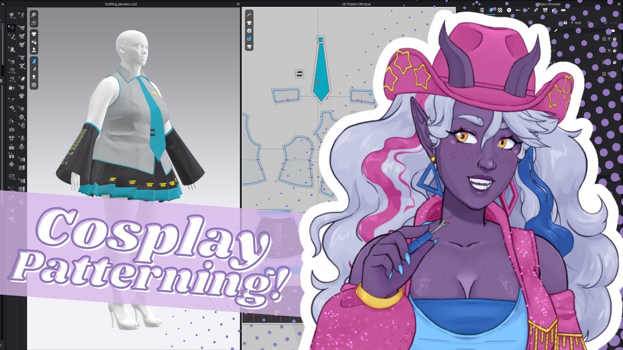 【 Cosplay Patterning 】 LAST STREAM BEFORE I FLY TO C2E2!! it's miku time, baby