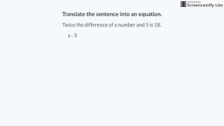 Unit 7 Lesson 3 MathCast: Read and Write Equations