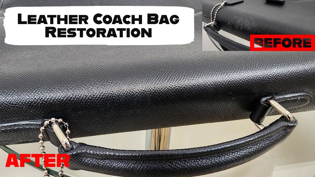 Leather Coach Bag Restoration Applying Dye YouTube