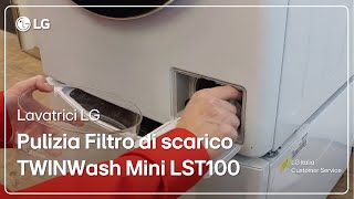 Lg Washing Machines How To Empty The Waste Water And Cleaning The Smart Twinwash Mini Filter