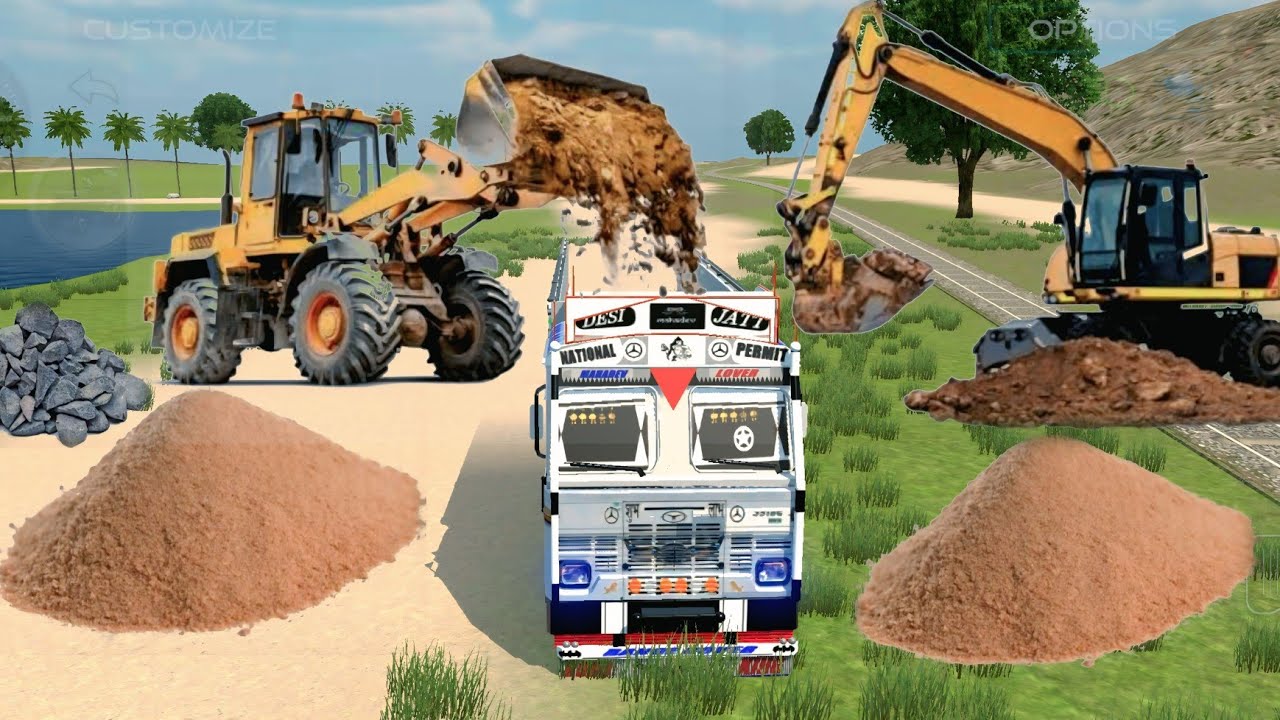 jcb loading tractor?dumper live accident/जादुई सोना बाइक जेसीबी ट्रैक्टर रोबोट|JCB track /Dumper 