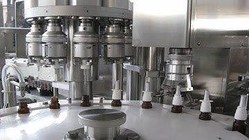 linear 4 filling nozzles liquid filler equipment rotary screw capping machinery automated line