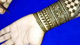 Easy and quick Full hand Mehndi Design for Front Hand by Rashmi seth