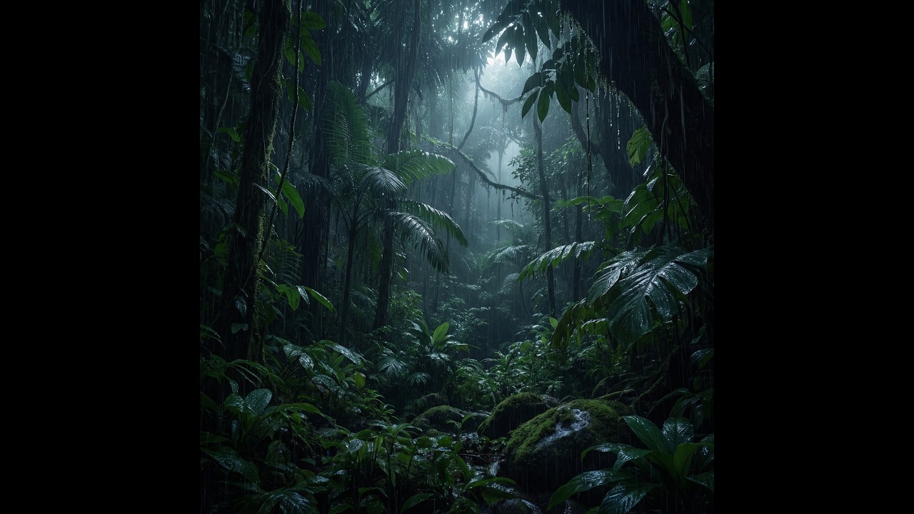 Calm Rain in a Peaceful Forest  2 Hours of Soothing Nature Sounds for Sleep, Study & Relaxation