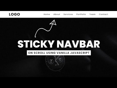 Sticky Navigation Bar On Scroll Using Vanilla Javascript | Fixed Navbar on Scroll