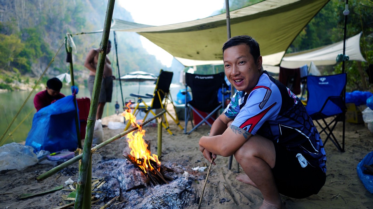 ตั้งแค้มป์ 7 วัน ล่าปลายักษ์แม่น้ำเมย ประเทศพม่า PNU FISHING&Moshi