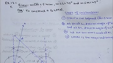 CLASS 9th MATH | LESSON NO:8 | EX.17.1 Q.5...8 | PRACTICAL GEOMETRY TRIANGLES |