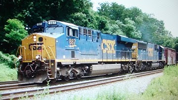EMD SD50-2 On A CSX Mixed Freight Train