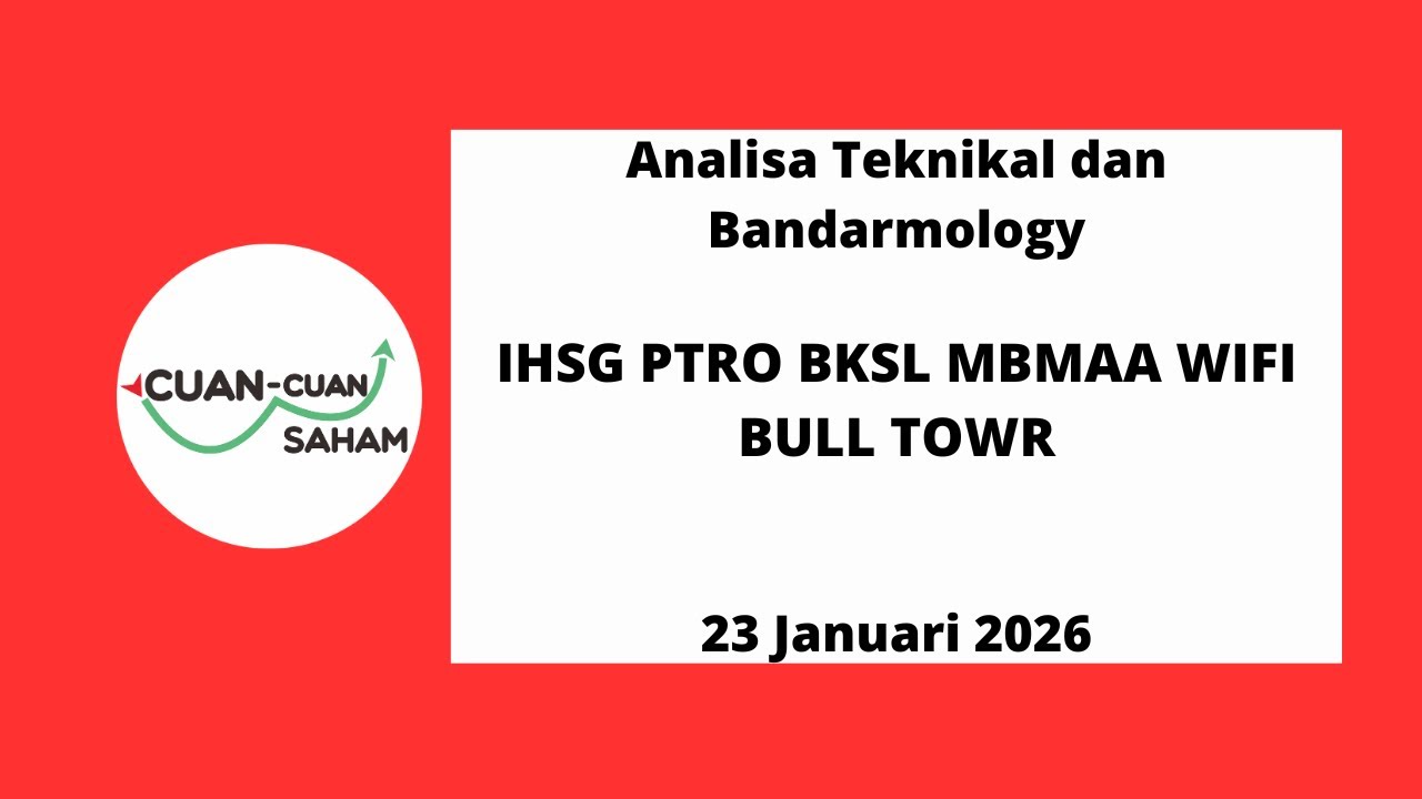 CCS Analisa Teknikal & Bandarmology Saham | IHSG PTRO BKSL MBMA WIFI BULL TOWR
