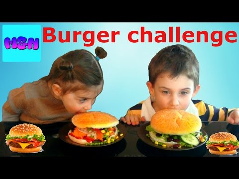 BURGER Challenge ბურგერ ჩელენჯი მათე და ნინა ამზადებენ გიგანტურ ჰამბურგერებს hamburger xxl challenge
