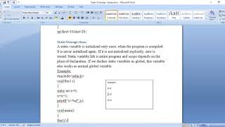 Storage Class_ESC(CSE)201_programming for problem solving_B.tech_2019_Sec-A Guide