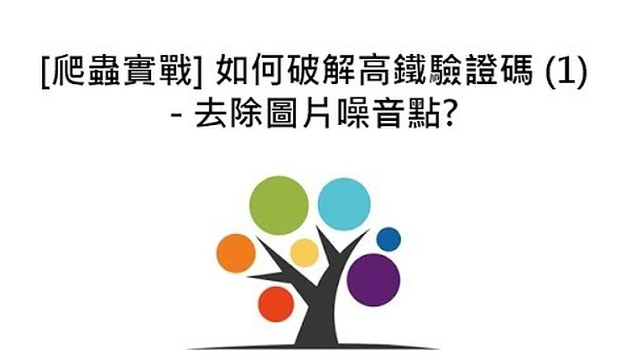 [爬蟲實戰] 如何破解高鐵驗證碼 (1) - 去除圖片噪音點?