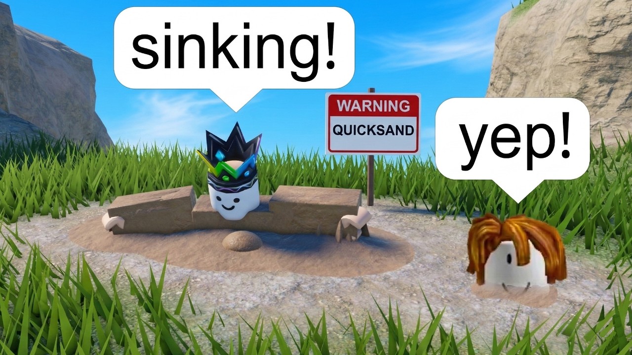 I Sink Into Quicksand on Roblox BUT Can't Get Out (sinking!)