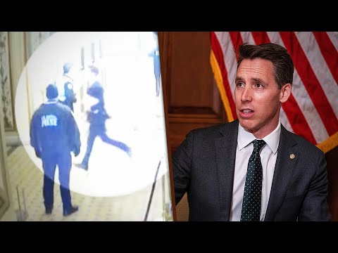 Alpha Male Josh Hawley Scampers Away From The Mob He Helped Incite