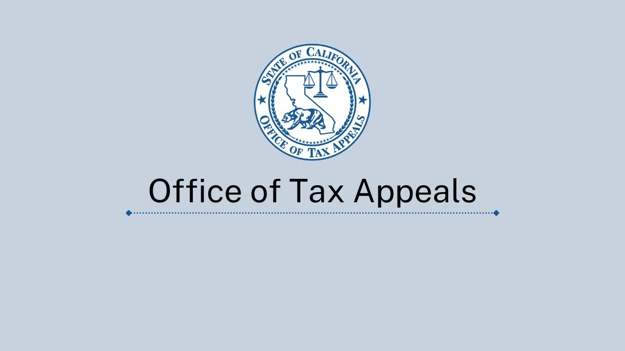 Office of Tax Appeals January 21, 2026