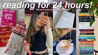 READING FOR 24 HOURS! pulling an all nighter, cozy day in my life, & new book recommendations!