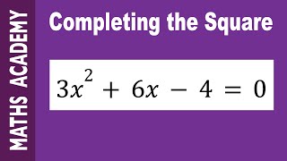 How to solve 3x^2+6x-4=0 by Completing the Square