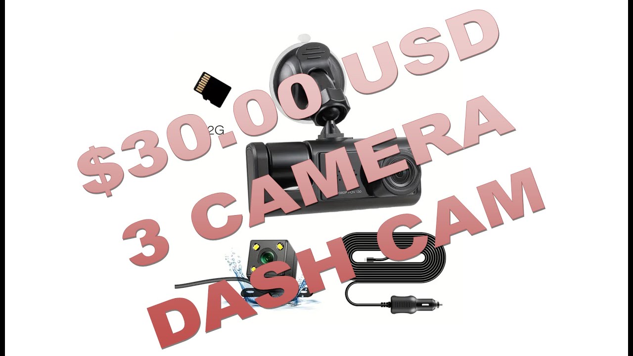 3 Lens Car Dashcm Car Camera Car Black Box 3 Camera Dash Cam - Temu