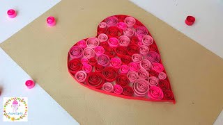Paper Quilling Heart | Happy Valentines Day | Paper Quilling Heart Design