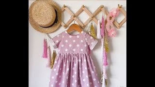 تفصيل فستان اطفال سهل Easy baby dress