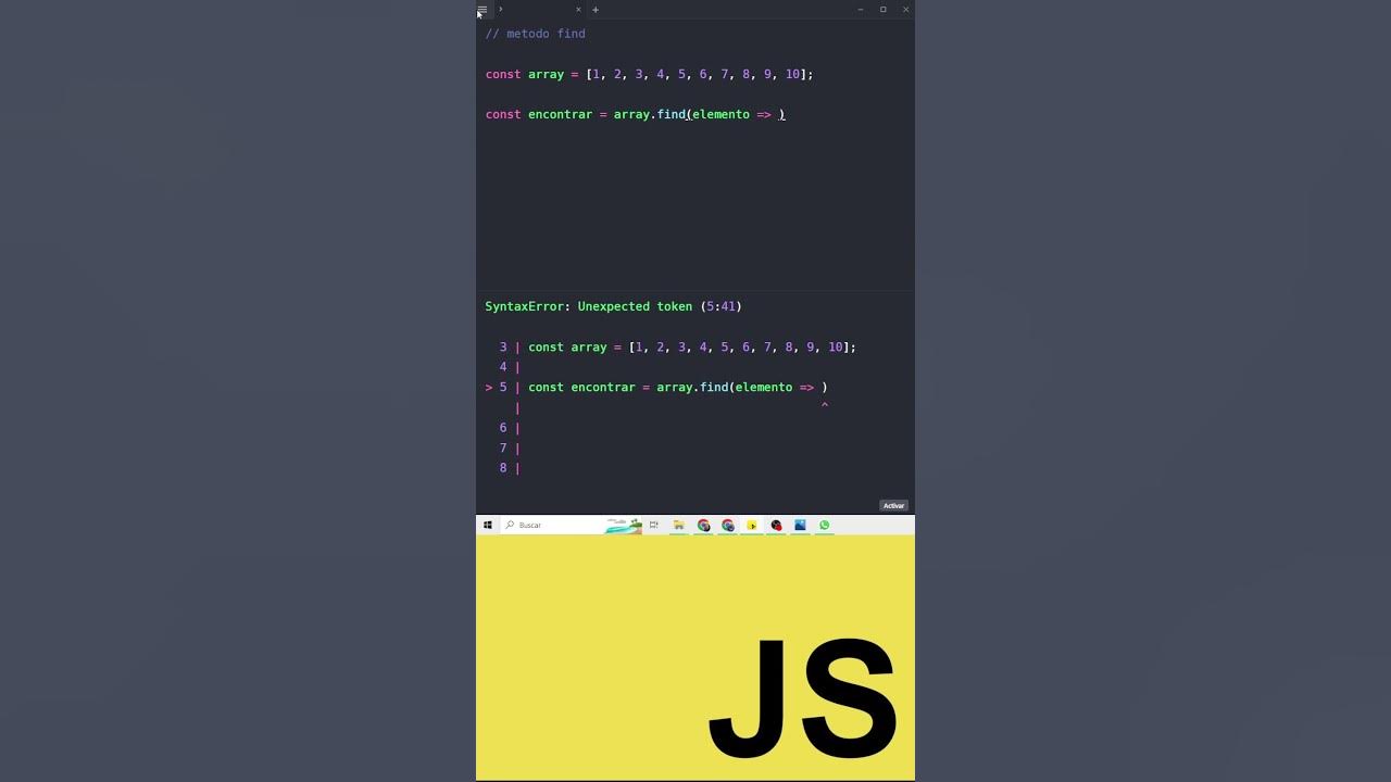C mo usar el metodo find en javascript shorts youtube