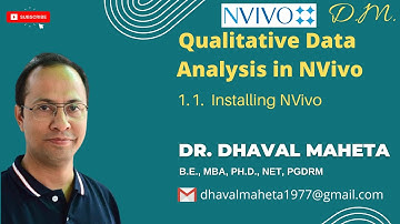 1.1.  Installing NVivo for Qualitative Data Analysis || Dr. Dhaval Maheta