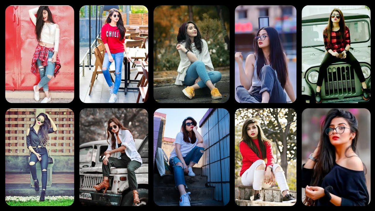 Attitude💫 dp For Girl's Stylish🦋 photoshoot ideas jeans top poses