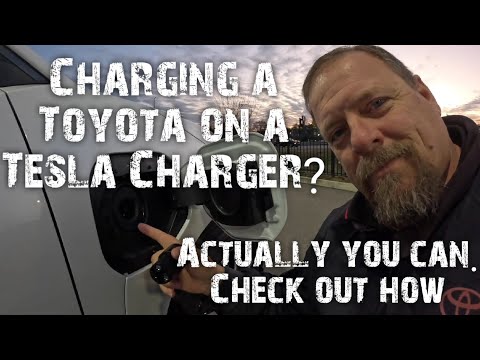 Can You Really Charge a Toyota on a Tesla Charger? YES.