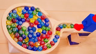 Marble Run Race ASMR 〇 Haba and Bornelund Spiral & Rattling Course
