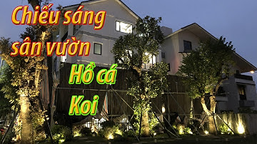 Lắp đèn hồ Koi trong khuôn viên sân vườn Nhật Bản tại Gamuda Hà Nội