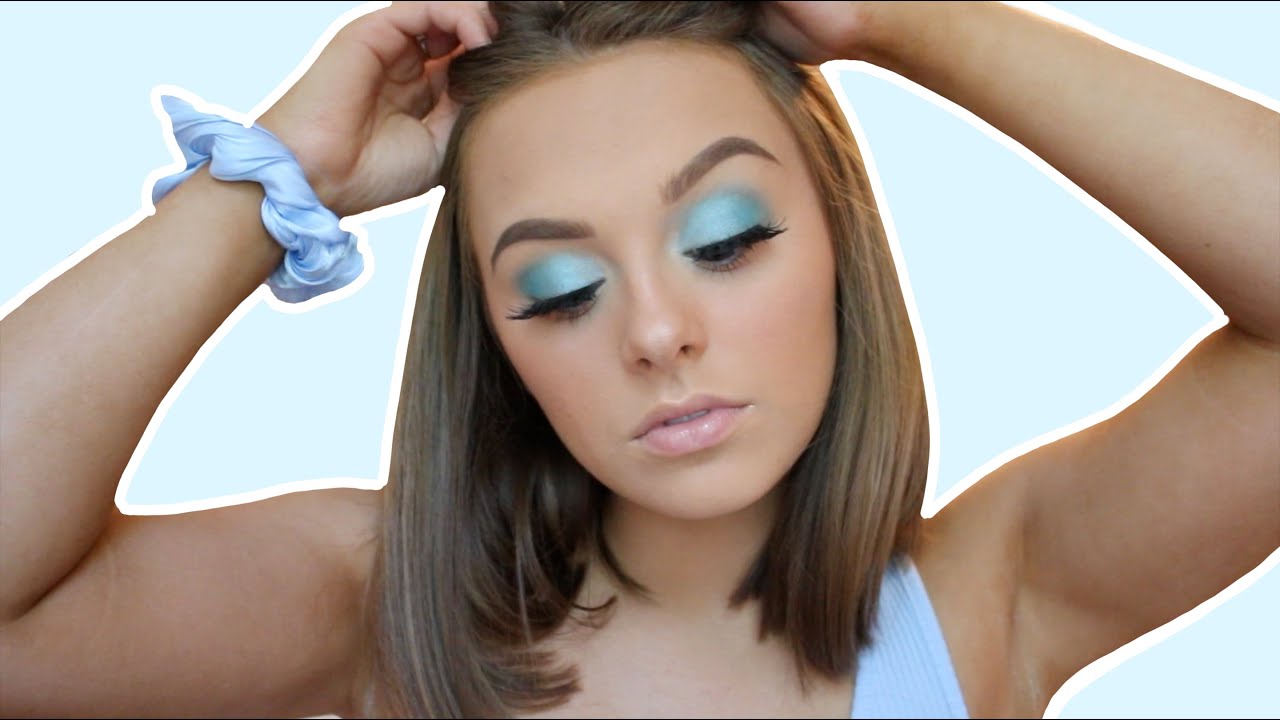 Baby Blue Makeup Tutorial ll Rainbow Week YouTube