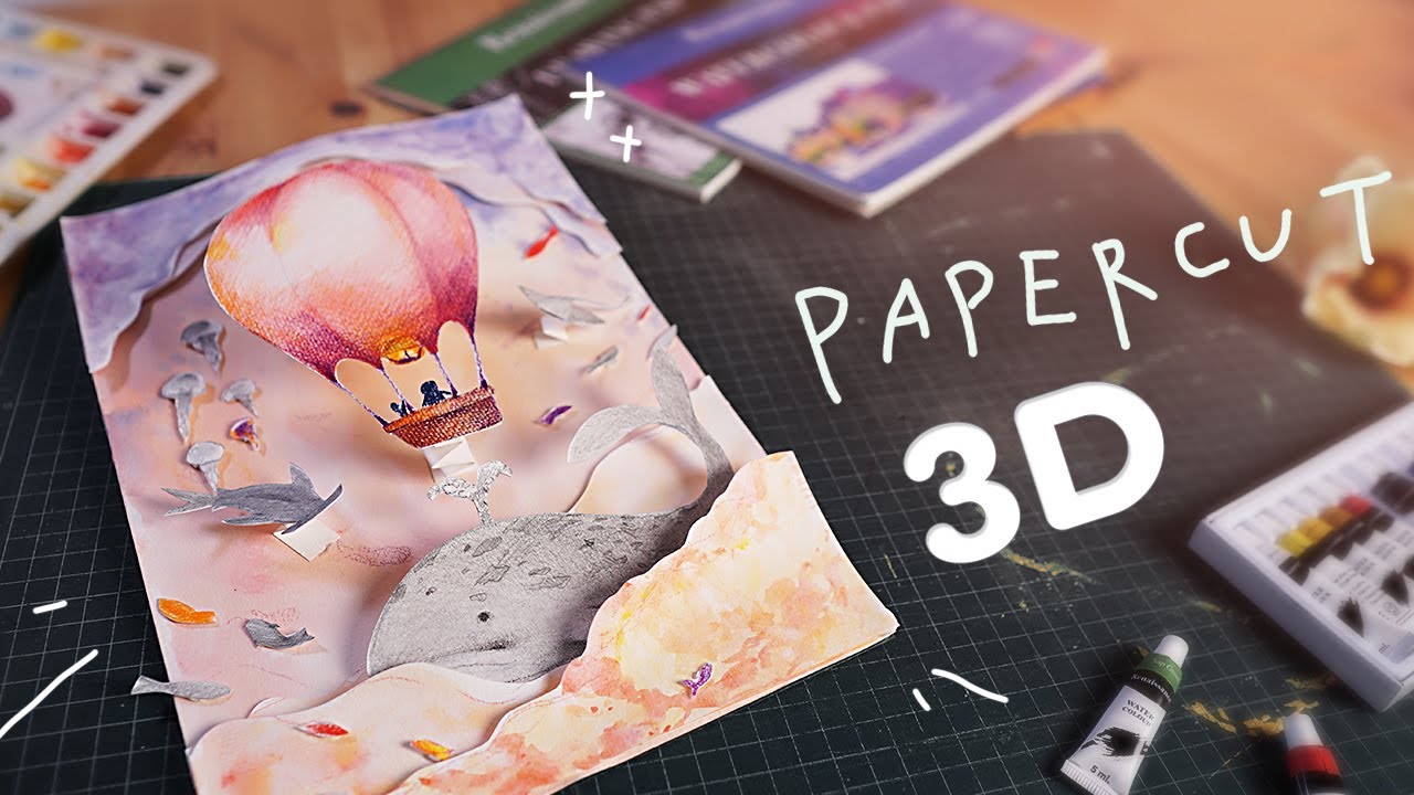 ตัดกระดาษวาดรูปให้เป็น 3D Papercut  AD