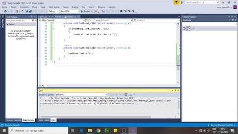 C# ile hesap makinesi yapımı