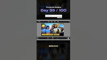 Day 55/100✨✅ Thumbnail Design! #shorts #thumbnail #photoshop #design #100dayschallenge #challenge