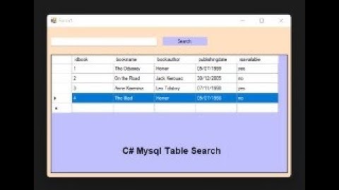 C# Mysql Search Data & Show In GridView [Source Code]